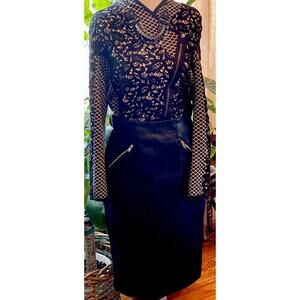 Anthropologie Moth Jacket Zara Faux Leather Skirt Set Back White And Necklace